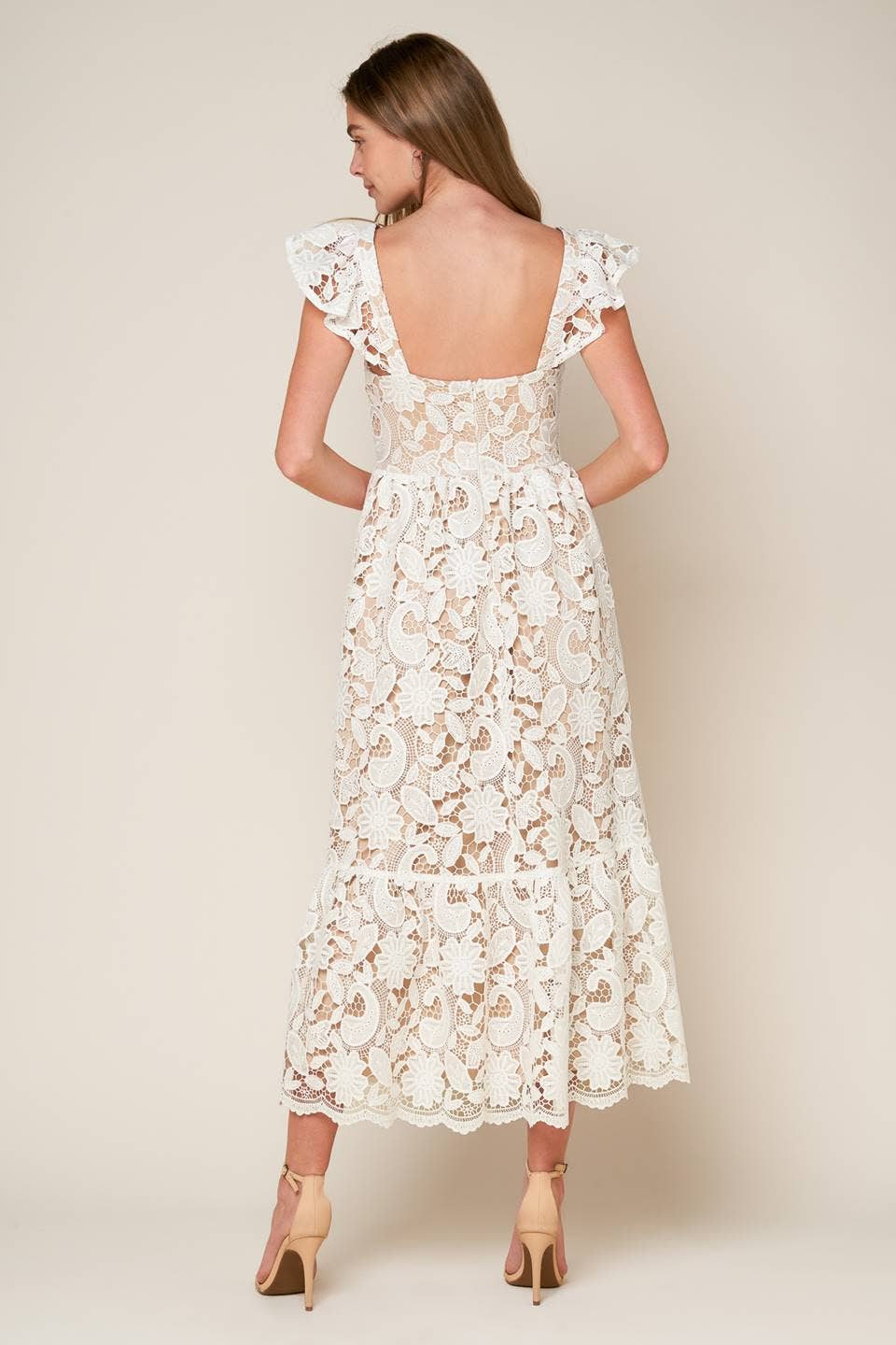 Ronnie Lace Midi Dress