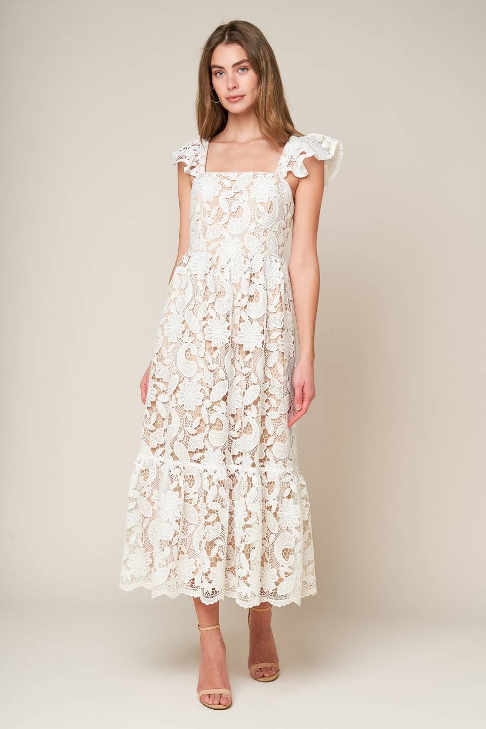 Ronnie Lace Midi Dress