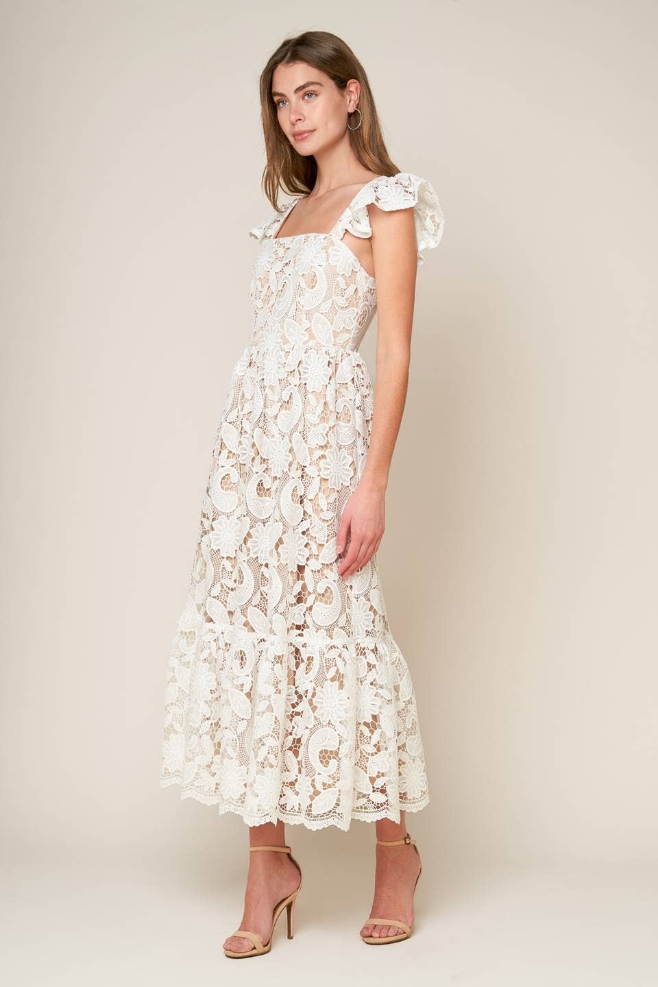 Ronnie Lace Midi Dress