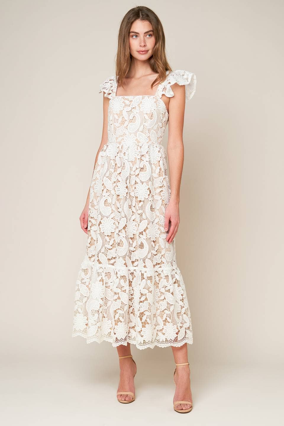 Ronnie Lace Midi Dress