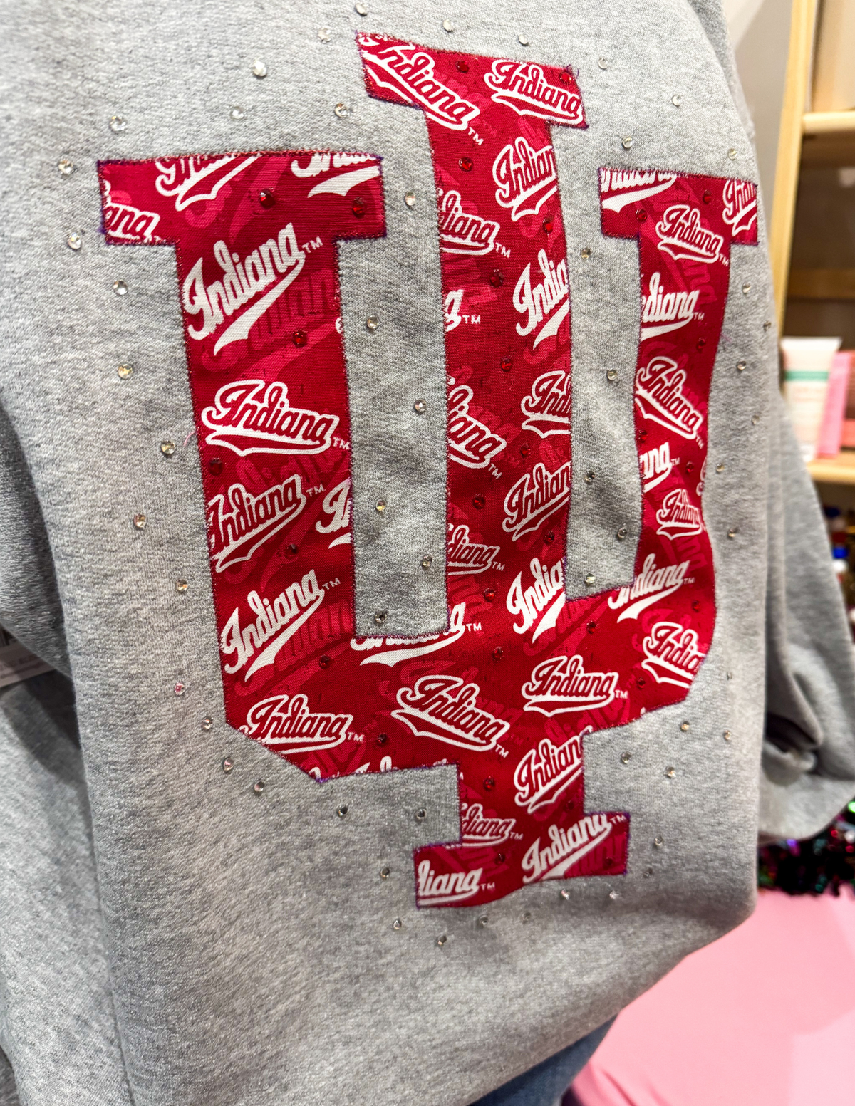 Indiana University Spirit Stitch Crew Neck Sweatshirt