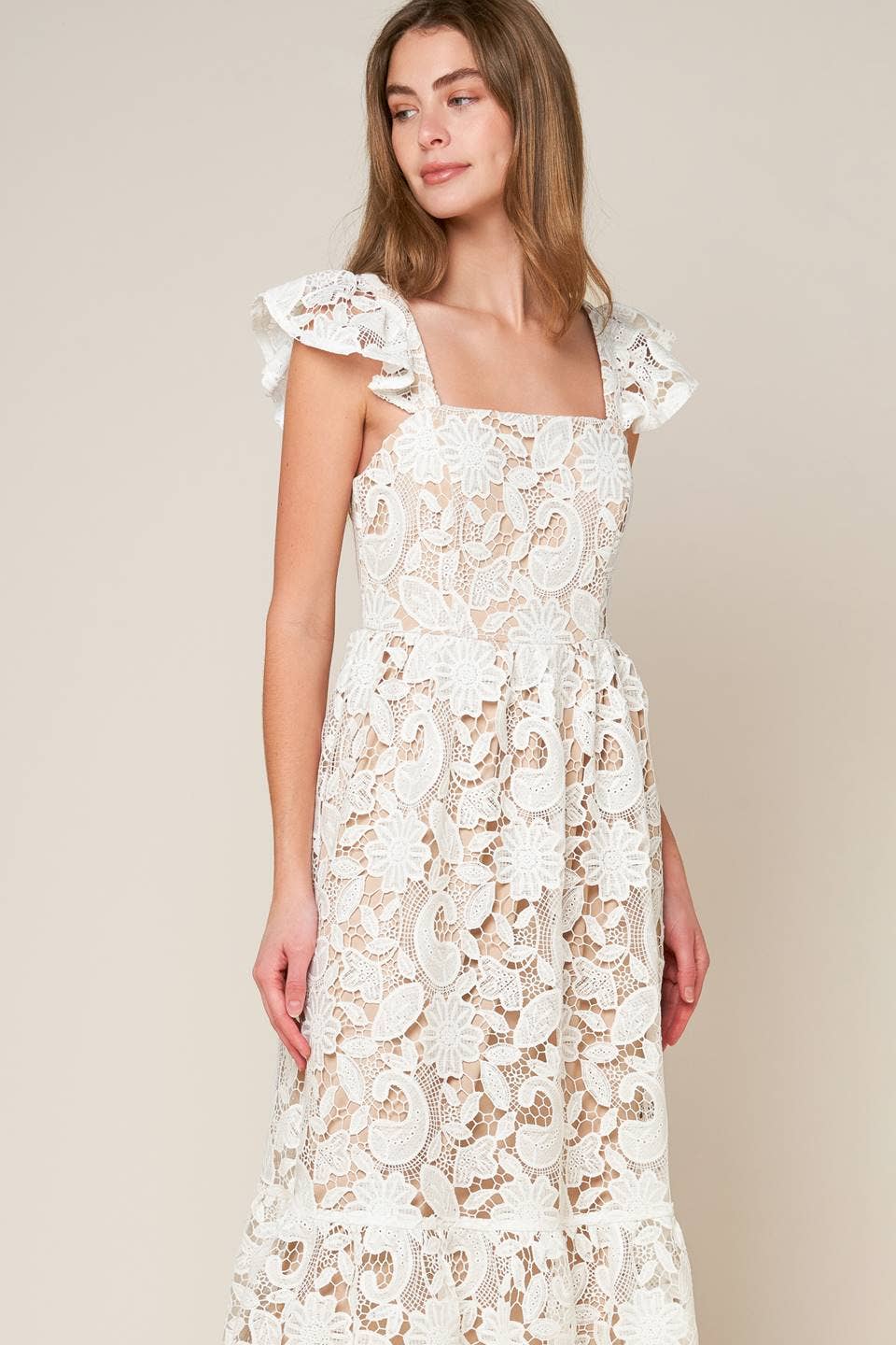 Ronnie Lace Midi Dress