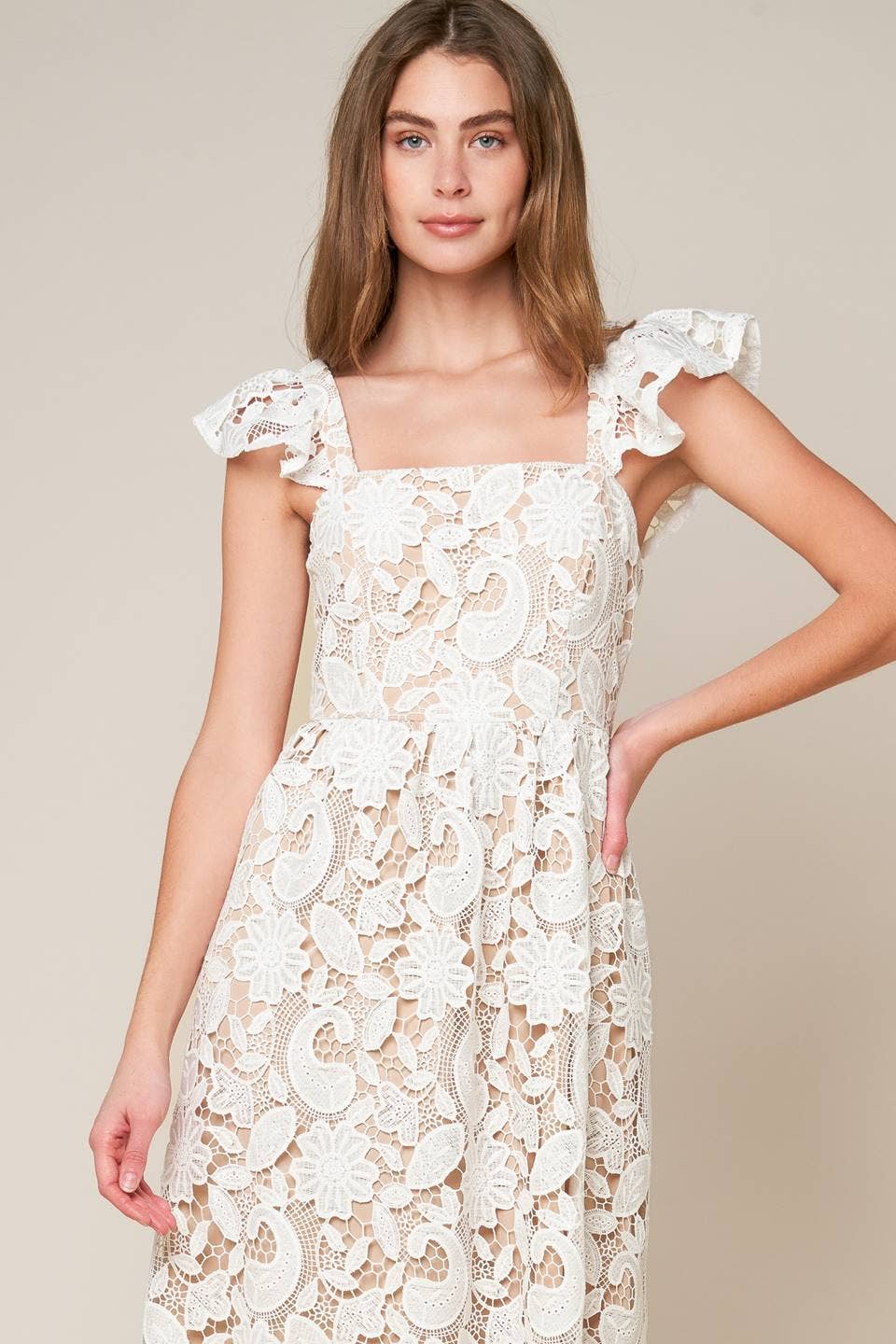 Ronnie Lace Midi Dress